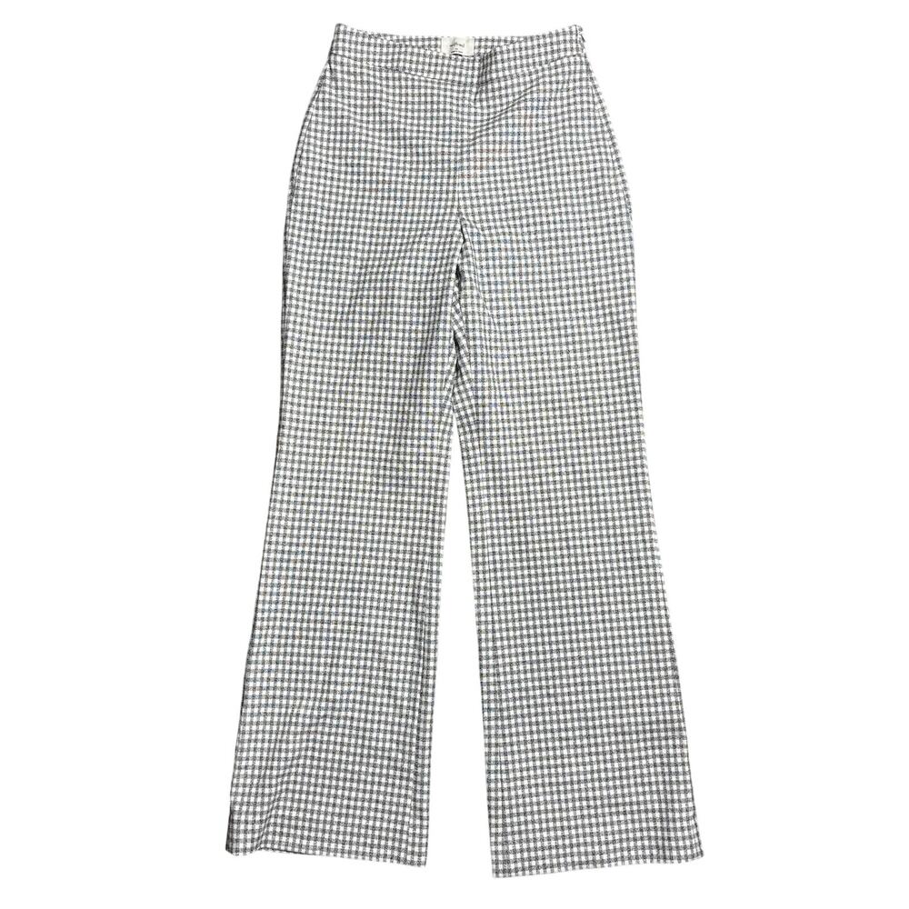 Aritzia Wilfred Kick Flare High Waist Gingham Pant 00